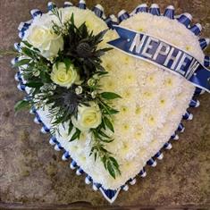 Double ribbon edged heart