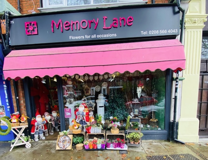 Memory Lane Flowers Shop Front