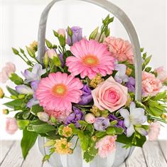 Pastel Delights Basket Memory Lane Flowers Hanwell Florist